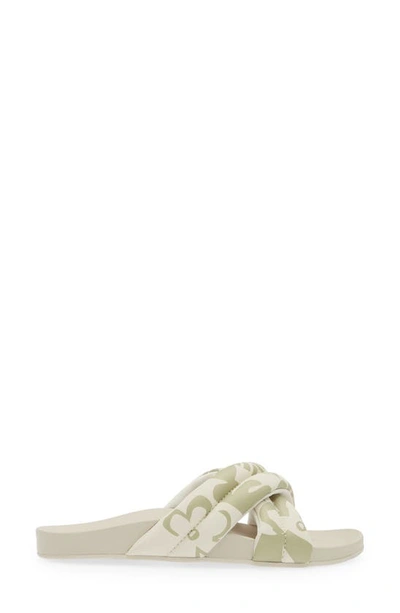 Olukai Kipea'a 'olu Womens Embroidered Casual Slide Sandals In Bubbly / Puka