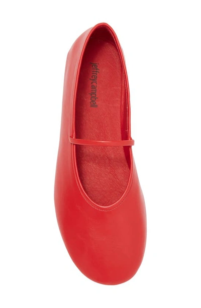 Shop Jeffrey Campbell Dancerina Mary Jane Ballet Flat In Red