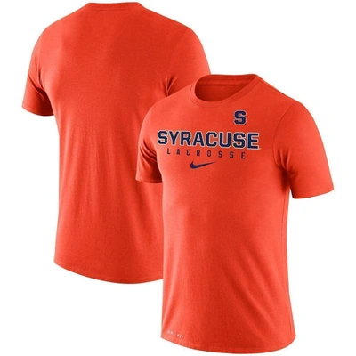 Shop Nike Orange Syracuse Orange Lacrosse Legend 2.0 Slim Fit Performance T-shirt
