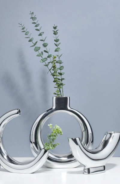 Shop Nambe Solarium Full Moon Vase In Silver
