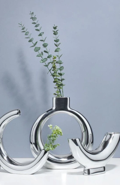 Nambe Solarium Full Moon Vase In Silver