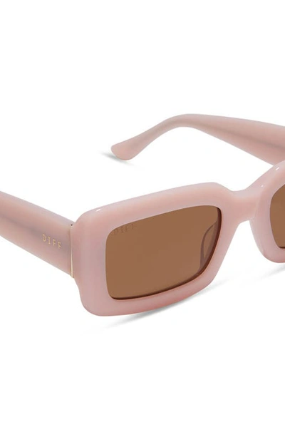 Shop Diff Indy 51mm Rectangular Sunglasses In Pink