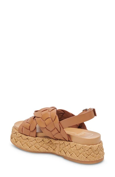 Shop Dolce Vita Winder Basketweave Slingback Platform Sandal In Tan Leather