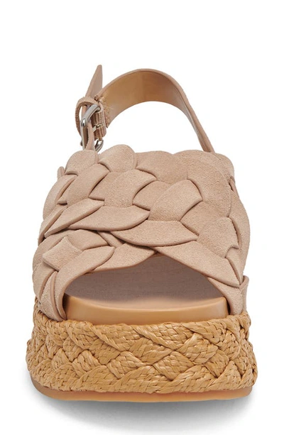 Shop Dolce Vita Winder Basketweave Slingback Platform Sandal In Camel Suede