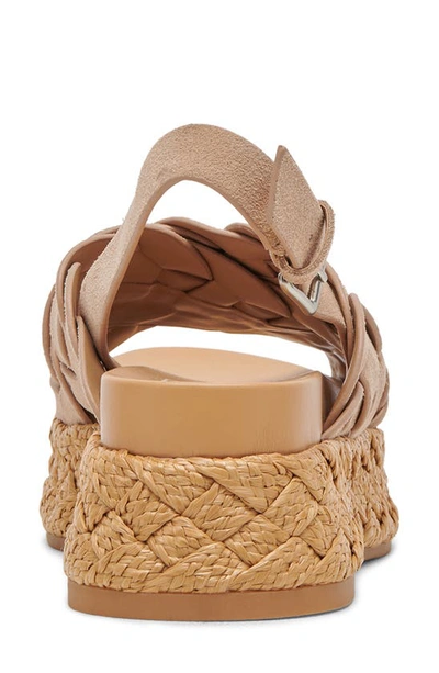 Shop Dolce Vita Winder Basketweave Slingback Platform Sandal In Camel Suede
