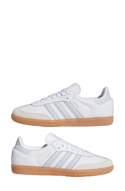 Shop Adidas Originals Samba Sneaker In White/ Halo Blue/ Off White