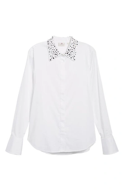 Shop Ag Camilla Studded Shirt In True White