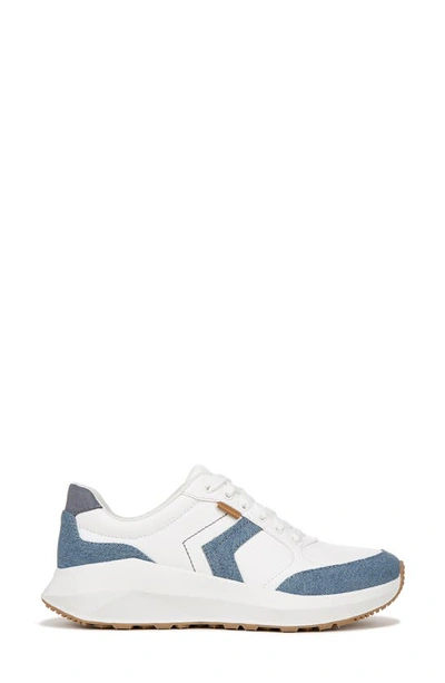 Shop Dr. Scholl's Hannah Retro Sneaker In White Blue
