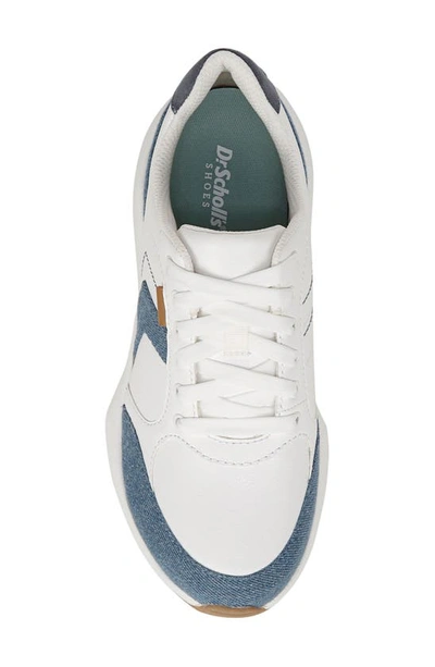 Shop Dr. Scholl's Hannah Retro Sneaker In White Blue