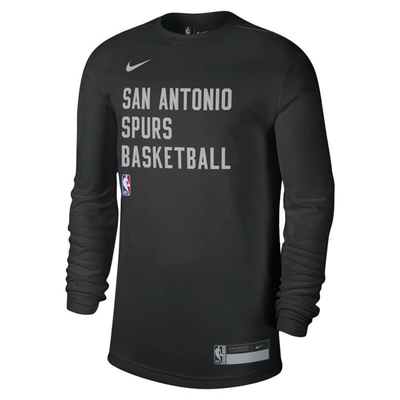 Shop Nike Unisex  Black San Antonio Spurs 2023/24 Legend On-court Practice Long Sleeve T-shirt