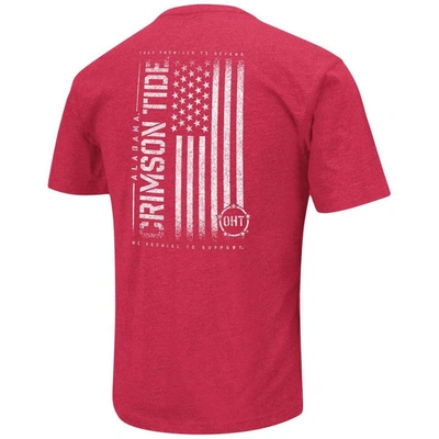 Shop Colosseum Heather Crimson Alabama Crimson Tide Oht Military Appreciation Flag 2.0 T-shirt