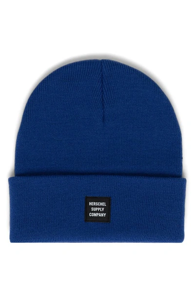 Shop Herschel Supply Co Abbott Knit Beanie In Bluing