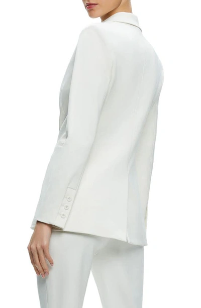 Shop Alice And Olivia Breann Fitted Blazer In Off White