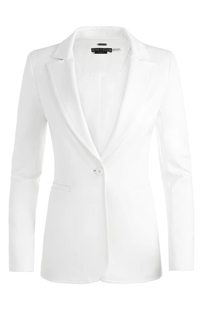 Shop Alice And Olivia Breann Fitted Blazer In Off White
