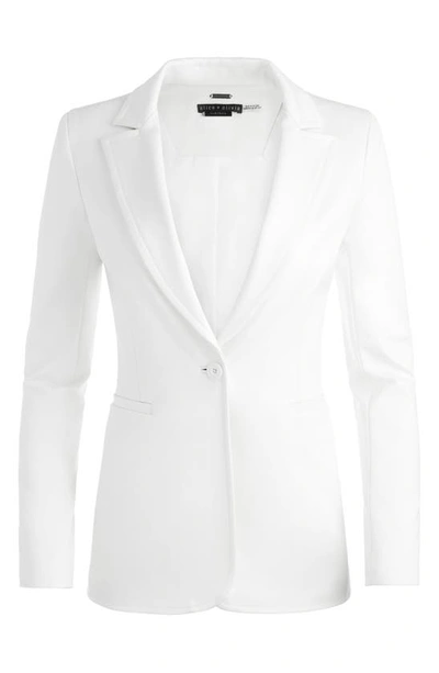 Alice And Olivia Breann Fitted Blazer In Off White