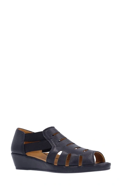 Shop L'amour Des Pieds Bayla Wedge Sandal In Black