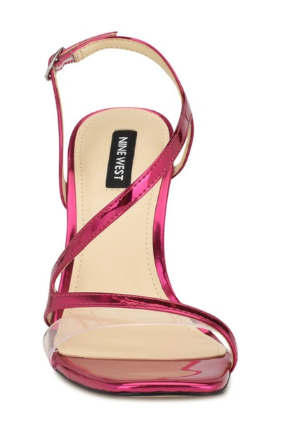 Shop Nine West Nines Strappy Sandal In Dark Pink