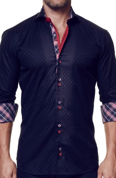 Shop Maceoo Mini Panam Square Button-up Shirt In Black