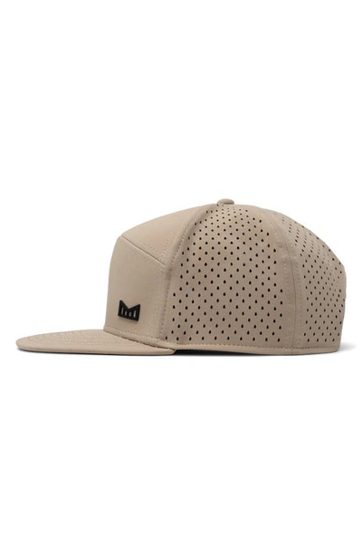 Melin Trenches Icon Hydro Performance Snapback Hat In Khaki