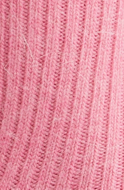 Shop High Heel Jungle Cashmere Blend Crew Socks In Medium Pink