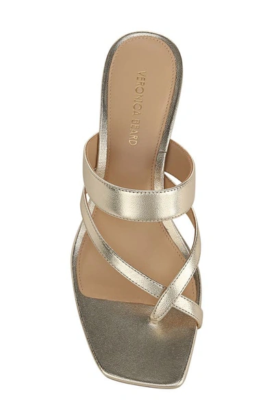 Shop Veronica Beard Alanis Kitten Heel Slide Sandal In Platinum