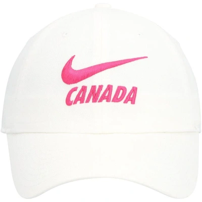 Shop Nike White Canada Soccer Campus Adjustable Hat