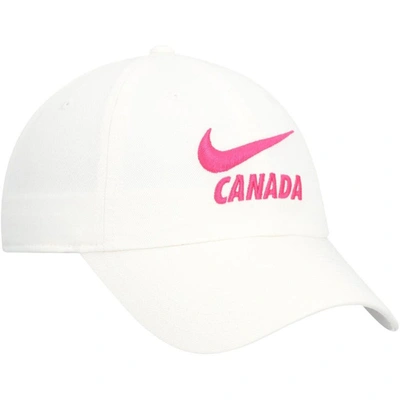 Shop Nike White Canada Soccer Campus Adjustable Hat