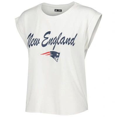 Shop Concepts Sport White/cream New England Patriots Montana Knit T-shirt & Shorts Sleep Set