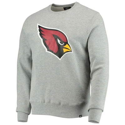 Shop 47 ' Heathered Gray Arizona Cardinals Imprint Headline Logo Pullover Sweatshirt In Heather Gray