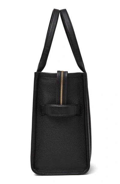 Marc Jacobs 'the Large Tote Bag' Black Shoulder Bag With Logo Lettering In Black
