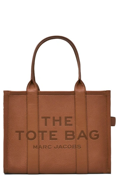 Marc Jacobs The Large Leather Tote Bag In Argan Oil
