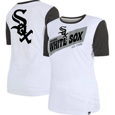 Shop New Era White Chicago White Sox Colorblock T-shirt