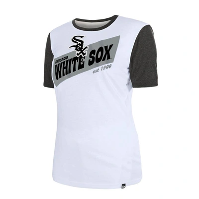Shop New Era White Chicago White Sox Colorblock T-shirt