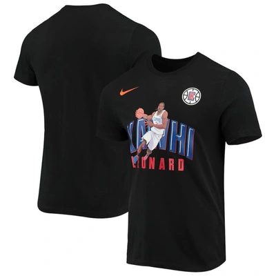 Shop Nike Kawhi Leonard Black La Clippers Hero Performance T-shirt