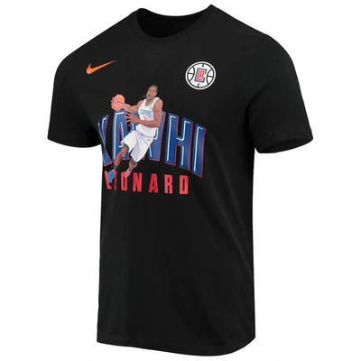 Shop Nike Kawhi Leonard Black La Clippers Hero Performance T-shirt