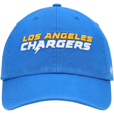 Shop 47 ' Powder Blue Los Angeles Chargers Clean Up Script Adjustable Hat