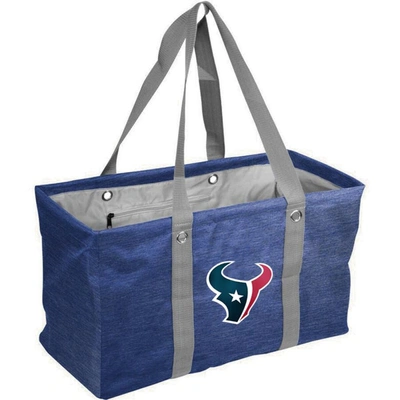 Shop Logo Brands Houston Texans Crosshatch Picnic Caddy Tote Bag In Navy