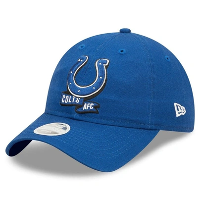 Shop New Era Royal Indianapolis Colts 2022 Sideline Adjustable 9twenty Hat