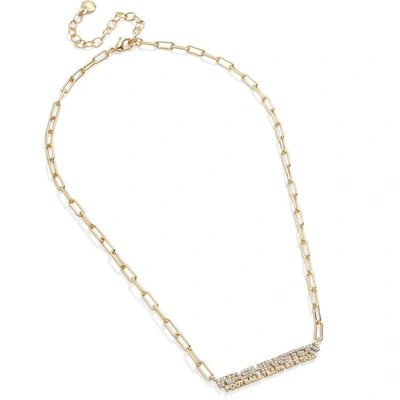 Shop Baublebar Washington Football Team Paperclip Chain Necklace In Gold