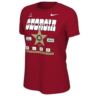 Nike Red Georgia Bulldogs College Football Playoff 2022 National Champions Star Celebration T-shirt In Red