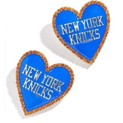 Shop Baublebar New York Knicks Statement Stud Earrings In Blue