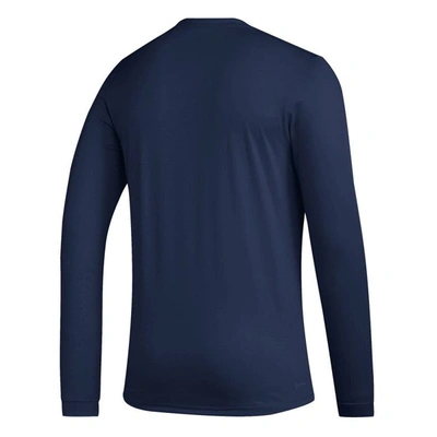 Shop Adidas Originals Adidas Navy La Galaxy Club Dna Long Sleeve Aeroready T-shirt
