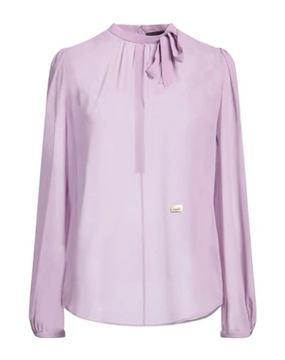 Shop Dsquared2 Woman Top Light Purple Size 2 Polyester
