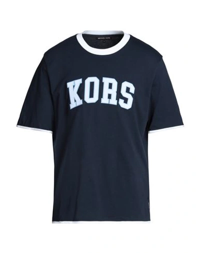 Shop Michael Kors Mens Man T-shirt Midnight Blue Size 3xl Cotton
