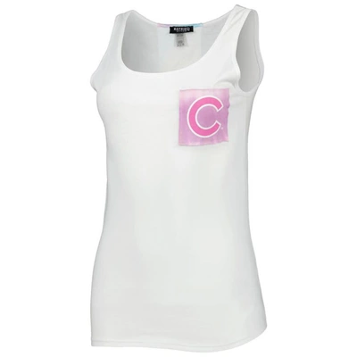 Shop Refried Apparel White Chicago Cubs Tie-dye Tank Top