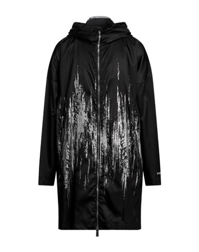 Dsquared2 Man Overcoat Black Size M Polyamide In Black