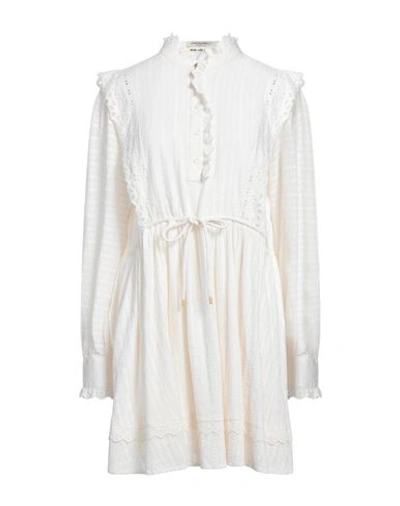 Shop Maison Scotch Woman Mini Dress White Size 0 Organic Cotton, Cotton