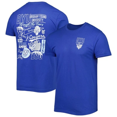 Shop Image One Royal Byu Cougars Vintage Through The Years 2-hit T-shirt