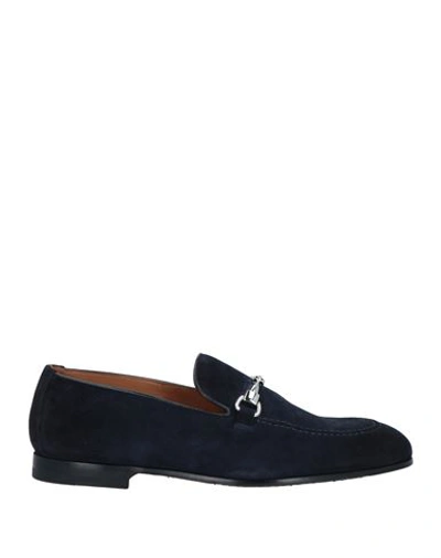 Shop Doucal's Man Loafers Navy Blue Size 9 Leather