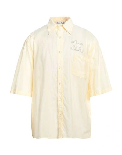 Shop Acne Studios Man Shirt Orange Size 38 Cotton
